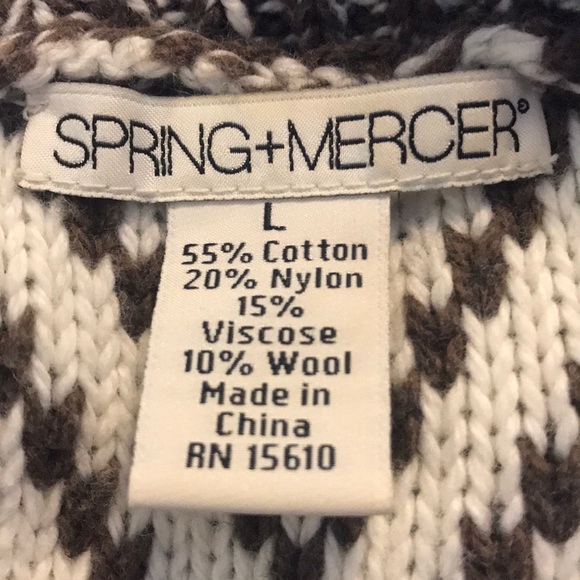 Spring + Mercer Brown Turtleneck Sweater Small - Picture 5 of 6